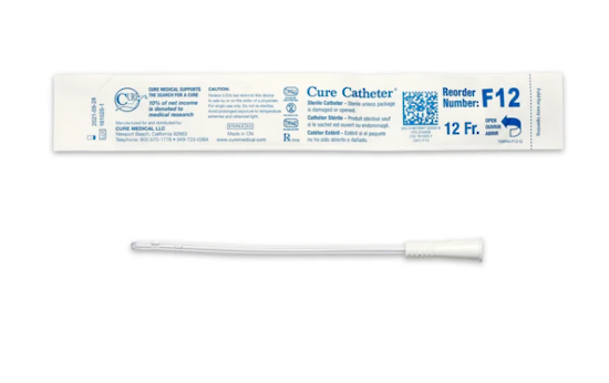 CURE Catheter, Female 15cm, Straight Tip 12FR - Uncoated